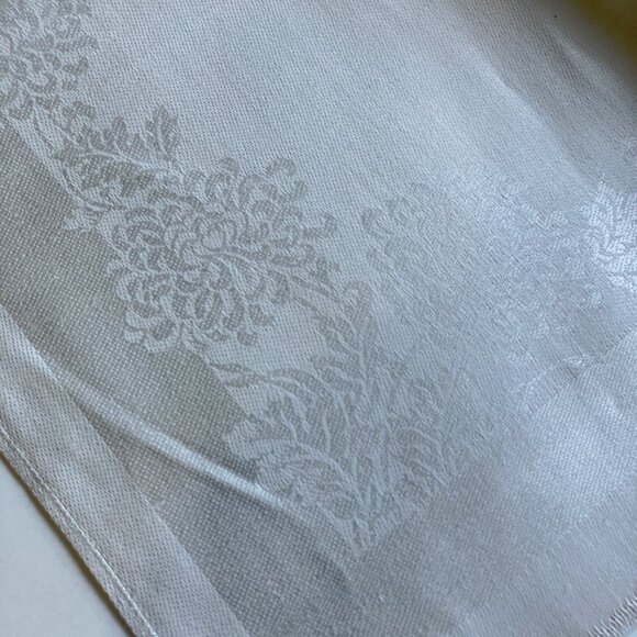 Irish linen damask vintage napkins set of four silver shade - Picture 6 of 9